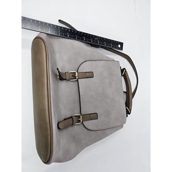 Jen & Co Brooks Backpack Gray Convertible Purse Bag Vegan Leather - Picture 8 of 10
